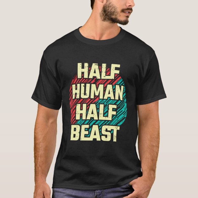 Camiseta Meia-Camisa De Besta Humana (Frente)