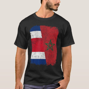 Camiseta Meia-costa-riquenha Meia-bandeira marroquina Orgân
