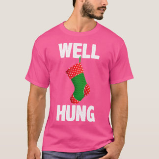 Camiseta Meia de Natal Engraçada Bem Pendurada Ofensiva Nat