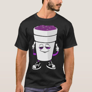 Camiseta Meia-Espuma, Lean Codeine, Púrpura, Bebida Esiz