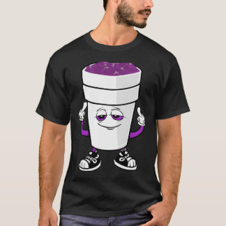 Camiseta Meia-Espuma, Lean Codeine, Púrpura, Bebida Esiz