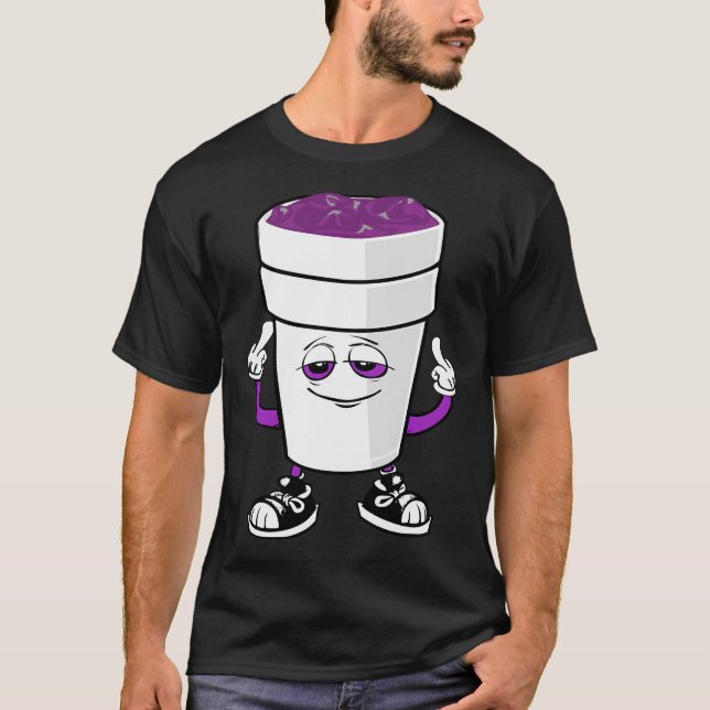 Camiseta Meia-Espuma, Lean Codeine, Púrpura, Bebida Esiz (Frente)