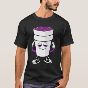 Camiseta Meia-Espuma, Lean Codeine, Púrpura, Bebida Esiz