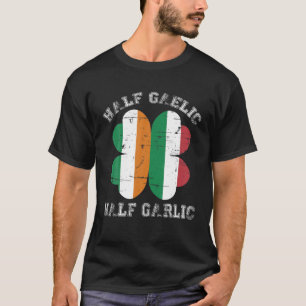 Camiseta Meia gaélica de meio alho italiano - Santo Patrí