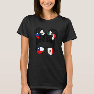 Camiseta Meia Garota chilena Herança Infantil do Chile