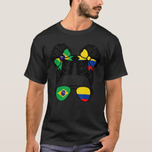 Camiseta Meia garota colombiana brasileira no Brasil