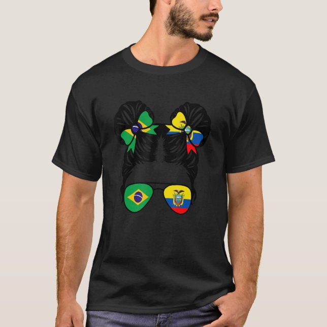 Camiseta Meia garota equatoriana brasileira (Frente)