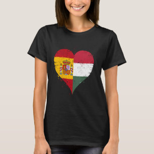 Camiseta Meia Húngara Metade Espanhola A Hungria Bandeira d