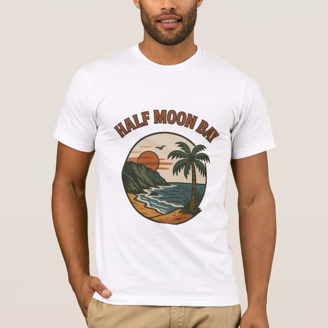 Camiseta Meia Lua Bay California - Coastside Vibes T-Shirt (Frente)