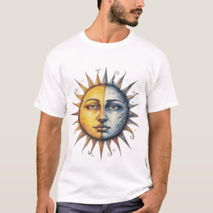 Camiseta Meia Lua Meia Sol Face Humana – Dualidade Celestia