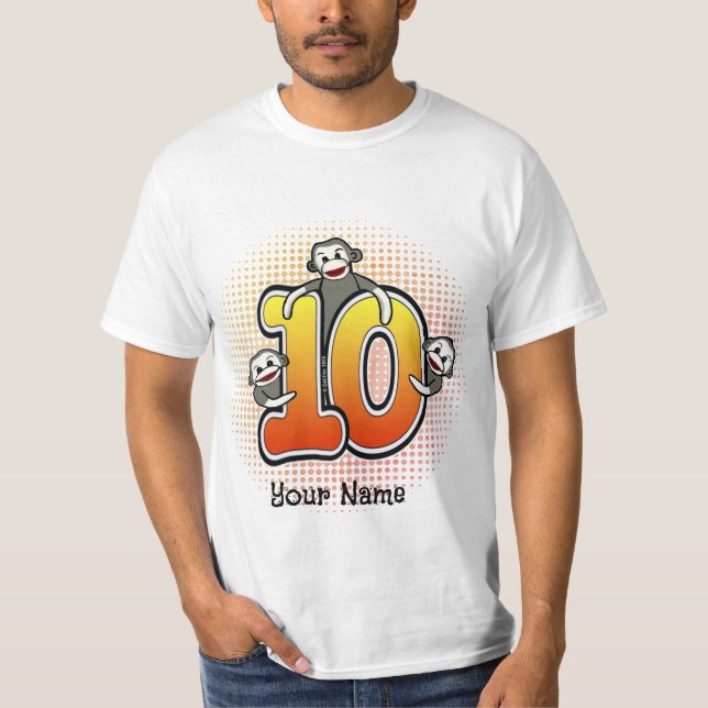 Camiseta Meia Macaco Número 10 T-Shirt (Frente)