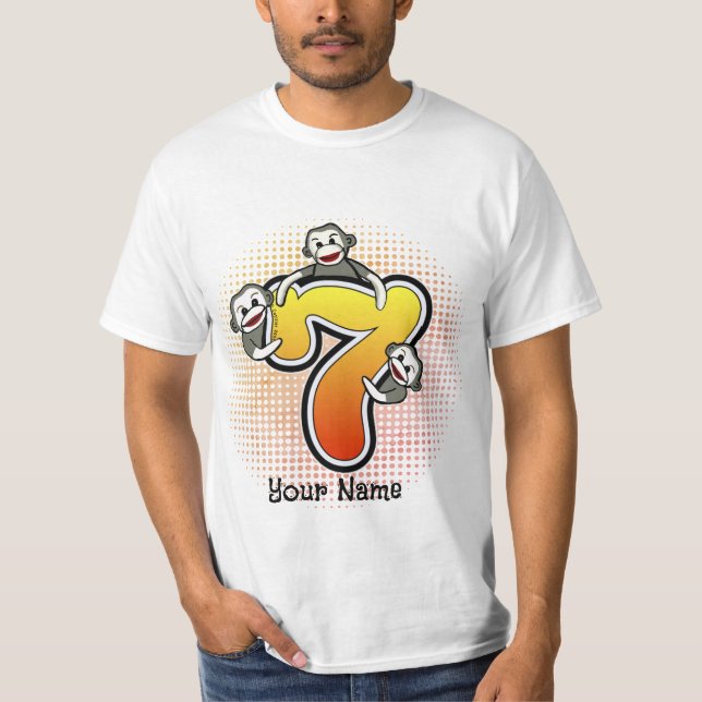 Camiseta Meia-macaco Número 7 T-Shirt (Frente)