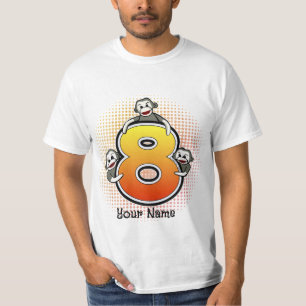Camiseta Meia macaco Número 8 T-Shirt