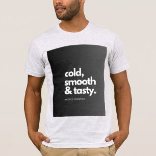 Camiseta meia manga branca e preta com design