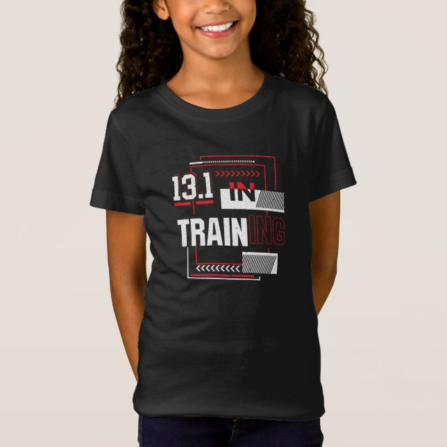 Camiseta Meia maratona 13.1 em Abstrato de treinamento (Frente)