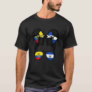 Camiseta Meia Menina Salvadorenho equatoriana
