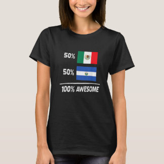 Camiseta Meia metade mexicana do orgulho salvadoresiano Méx