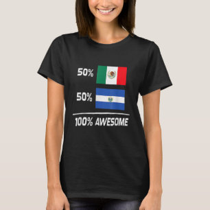 Camiseta Meia metade mexicana do orgulho salvadoresiano Méx