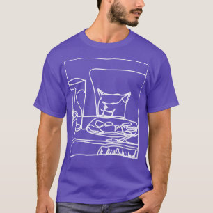 Camiseta Meia Mulher Gritando na Gata da Linha Branca