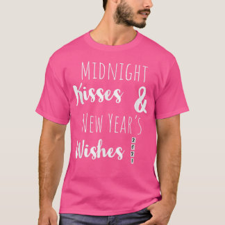 Camiseta Meia-noite, Anos novos de Kisses desejam o fechame