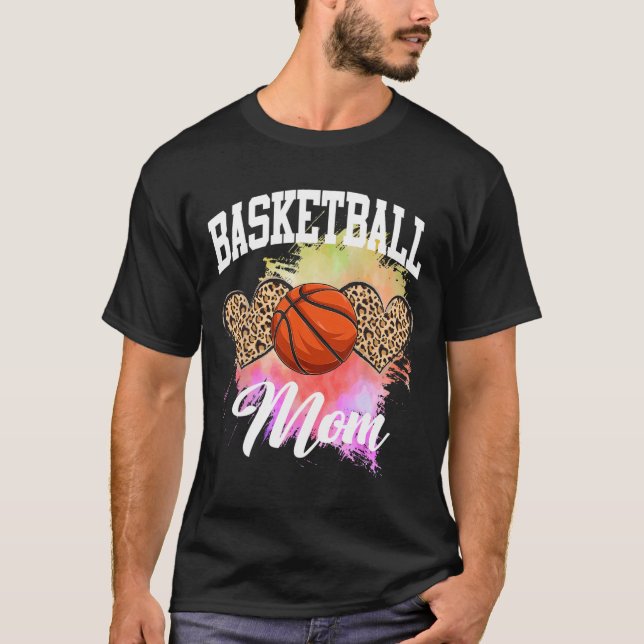 Camiseta Meia-noite de basquetebol Mães de mãe de leopardo (Frente)