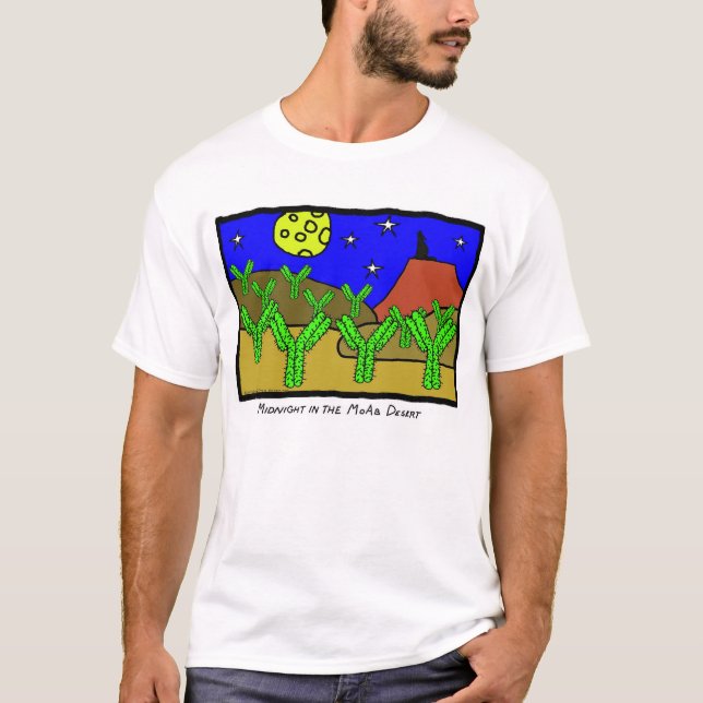 Camiseta Meia-noite no deserto de Moab (Frente)