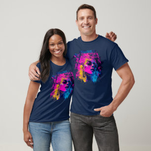 Camiseta Meia-noite Surge: T-Shirt Onda Escura