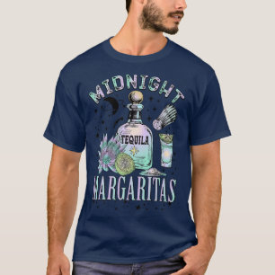 Camiseta Meia-noite Tequila Margaritas Limão Tequila Drink