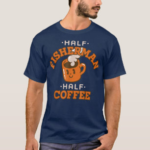 Camiseta Meia pescadora Café Engraçado Humor com Engenheiro