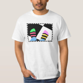 Camiseta Meias combinadas mal