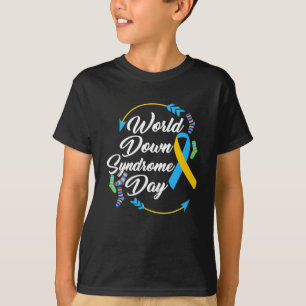 Camiseta Meias de conscientização do Dia Mundial da Síndrom