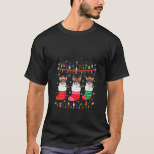Camiseta Meias de natal de Bulldog Francês Sueco de Natal F