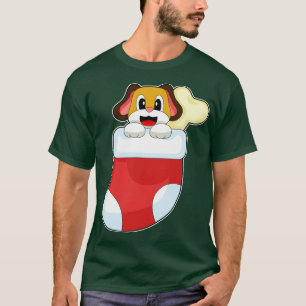 Camiseta Meias de Natal de Cachorro