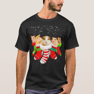Camiseta Meias De Natal De Hamster Dons De Xmas Engraçados 