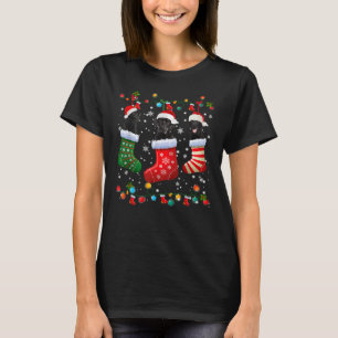Camiseta Meias de Natal do Black Lab Labrador
