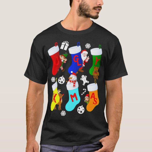 Camiseta Meias de Natal Feias (Frente)