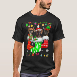 Camiseta Meias de Natal Pajama Boxinho Cachorro