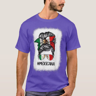 Camiseta Meican Flag Mãe Bun LATIN Meico Hispanic Heritage