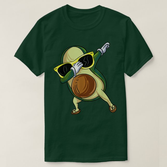 Camiseta Meican Vegan Cinco de Mayo Dabbing Avocado (Frente do Design)