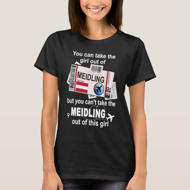 Camiseta Meidling Boarding Pass  Meidling Girl  Meidling (Frente)