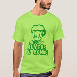 Camiseta meilleur buveur monde alcool humour biere