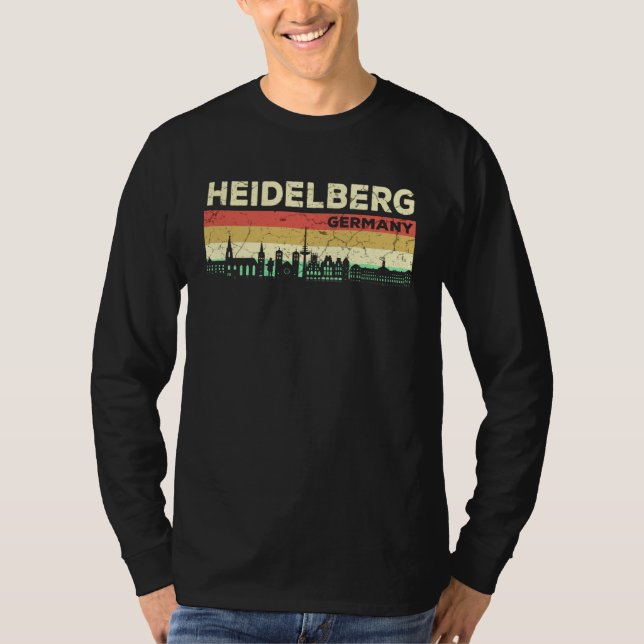 Camiseta Mein Heidelberg Skyline Germany Home City Souvenir (Frente)