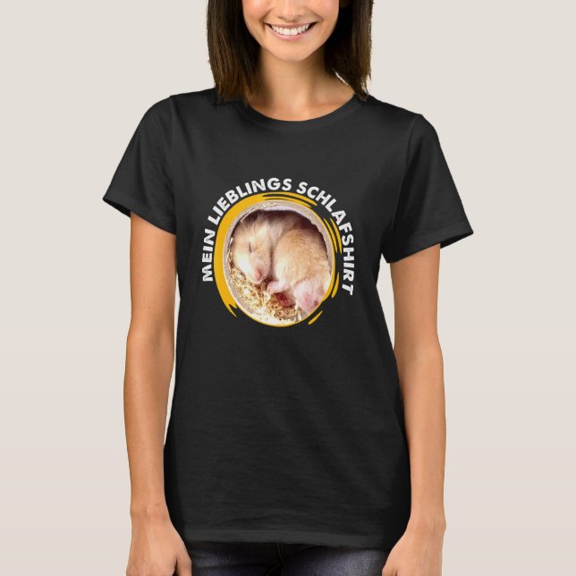 Camiseta Mein Lieblingblings Dorme Bebê Hamster Anões (Frente)