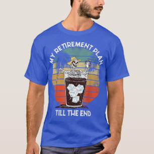 Camiseta Mein Ruhestand Planeia Álcool Esqueleto Engraçado