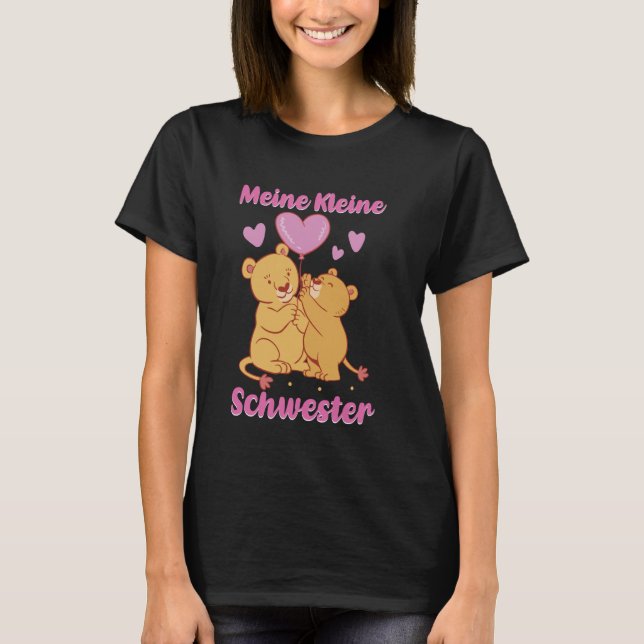Camiseta Meine Kleine Schwester Irmão Irmã Lio (Frente)