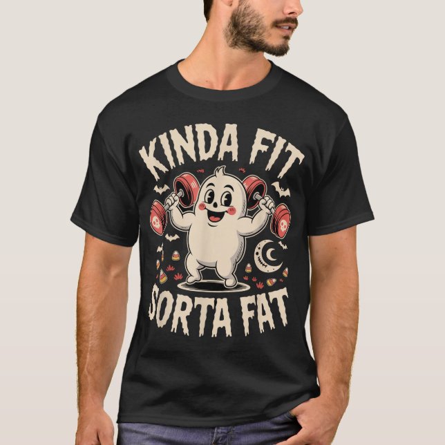 Camiseta Meio Ajustado Sorta Gordo Gym Ghost (Frente)