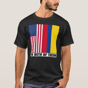 Camiseta Meio Americano Meio Patrimônio Colombiano EUA & Co