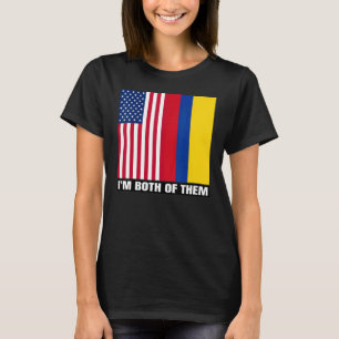 Camiseta Meio Americano Meio Patrimônio Colombiano EUA & Co