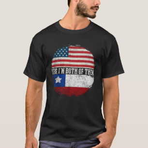 Camiseta Meio Americano que Bandeira o Chile Patrimônio