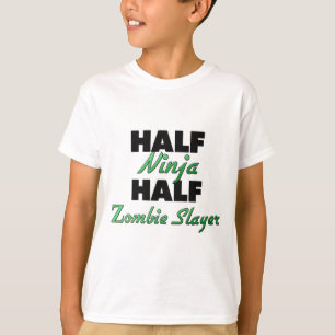 Camiseta Meio assassino do zombi de Ninja meio
